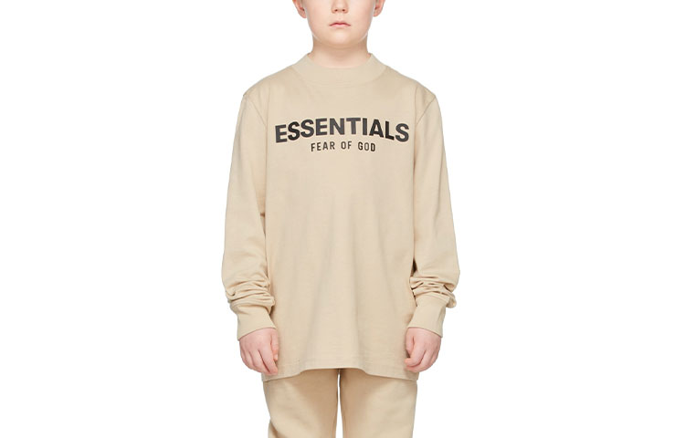 Мужская футболка Fear of God Essentials FW21 (бежевая)