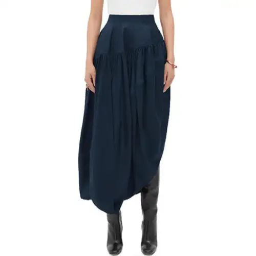 Bottega Veneta FW22 Casual Long Skirt Women's Blue