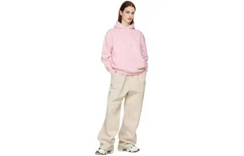 Vetements Sweatshirts Women's Pink Hooded Moderate Regular