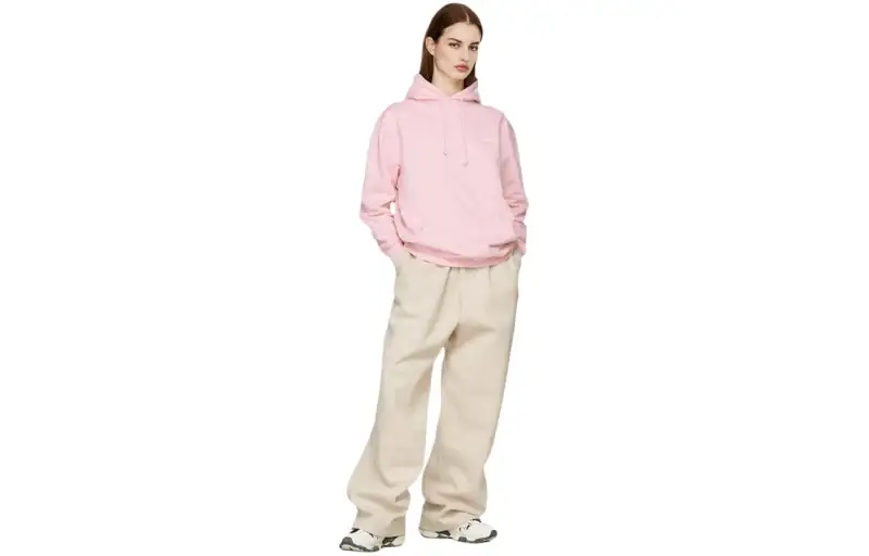 Vetements Sweatshirts Women's Pink Hooded Moderate Regular