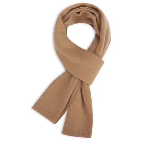 CALVIN KLEIN Cashmere Sheep Wool Knit Scarves Men's Camel