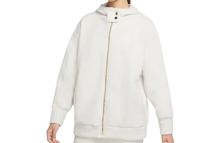 Nike Sweatshirts Women's White Hooded Moderate Regular