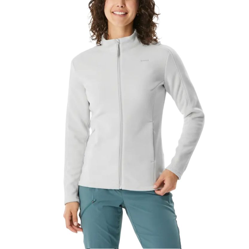 Decathlon DECATHLON MH500 QUECHUA Comfortable and breathable solid color long-sleeved fleece jacket for women, pearl beige