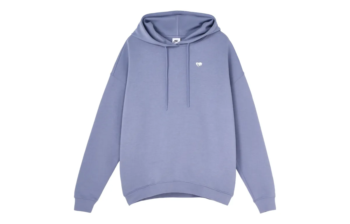 Nike Sweatshirts Women's Indigo Hooded (Non-detachable) Moderate Straight Fit
