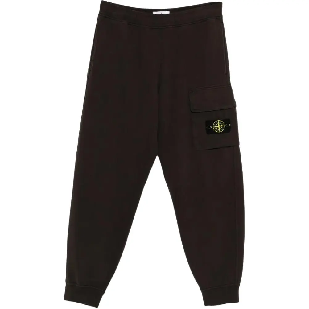 STONE ISLAND Logo Patch Tapered Leg Pants