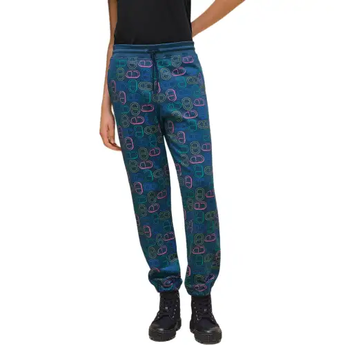 HERMES Knitted Sweatpants Women's Blue