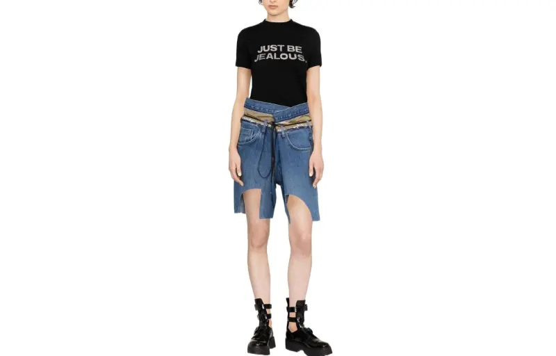 Vetements Just Be Jealous Crystal Fitted T Shirt 'Black'