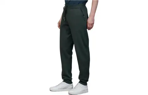 HERMES Knitted Sweatpants Men's Conifer Leaf Green Moderate Cuffed Pants