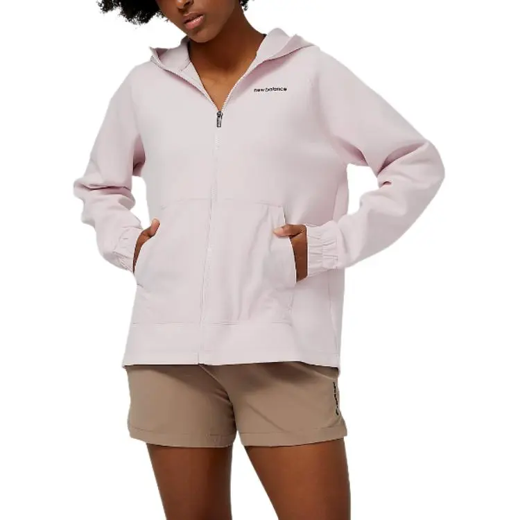 New Balance Achiever Tech Fleece Jacket Jackets & Coats Women's Stone Powder Color