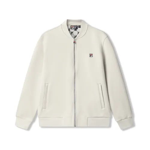 FILA Heritage Jackets Men's Elegant Gray GY Baseball Collar Moderate Other