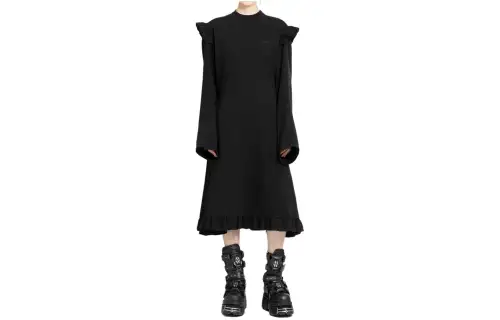 Vetements Long Sleeved Dress Women's Black