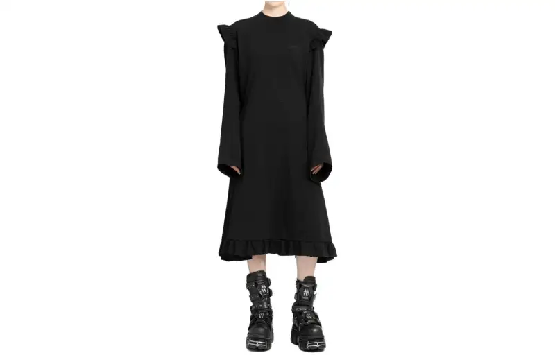 Vetements Long Sleeved Dress Women's Black