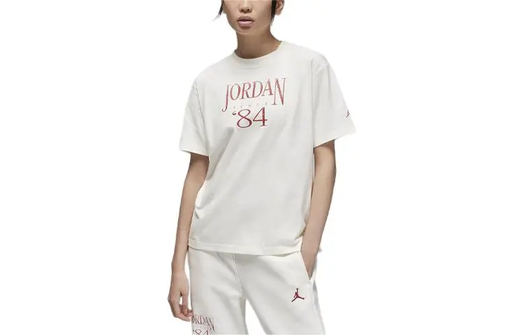 Jordan Drop Shoulder Sleeve T Shirt Women's Summit White