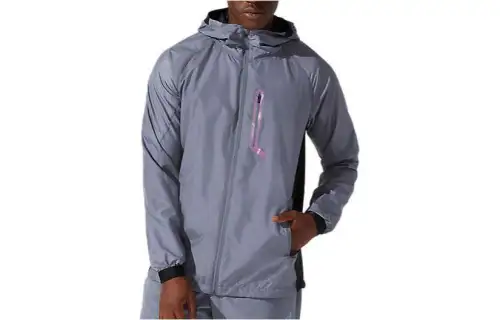 Asics Hybrid Woven Jacket Jackets & Coats Men's Gray Blue
