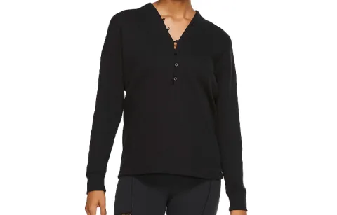 Nike Sweaters Women's Black V-neck Moderate Straight Fit