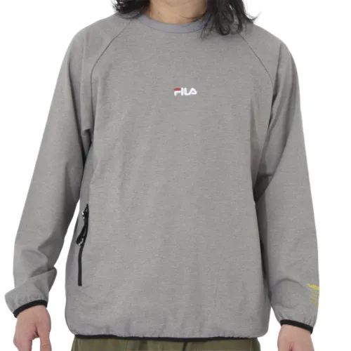 FILA Sweatshirts Men's Gray Crew Neck Moderate