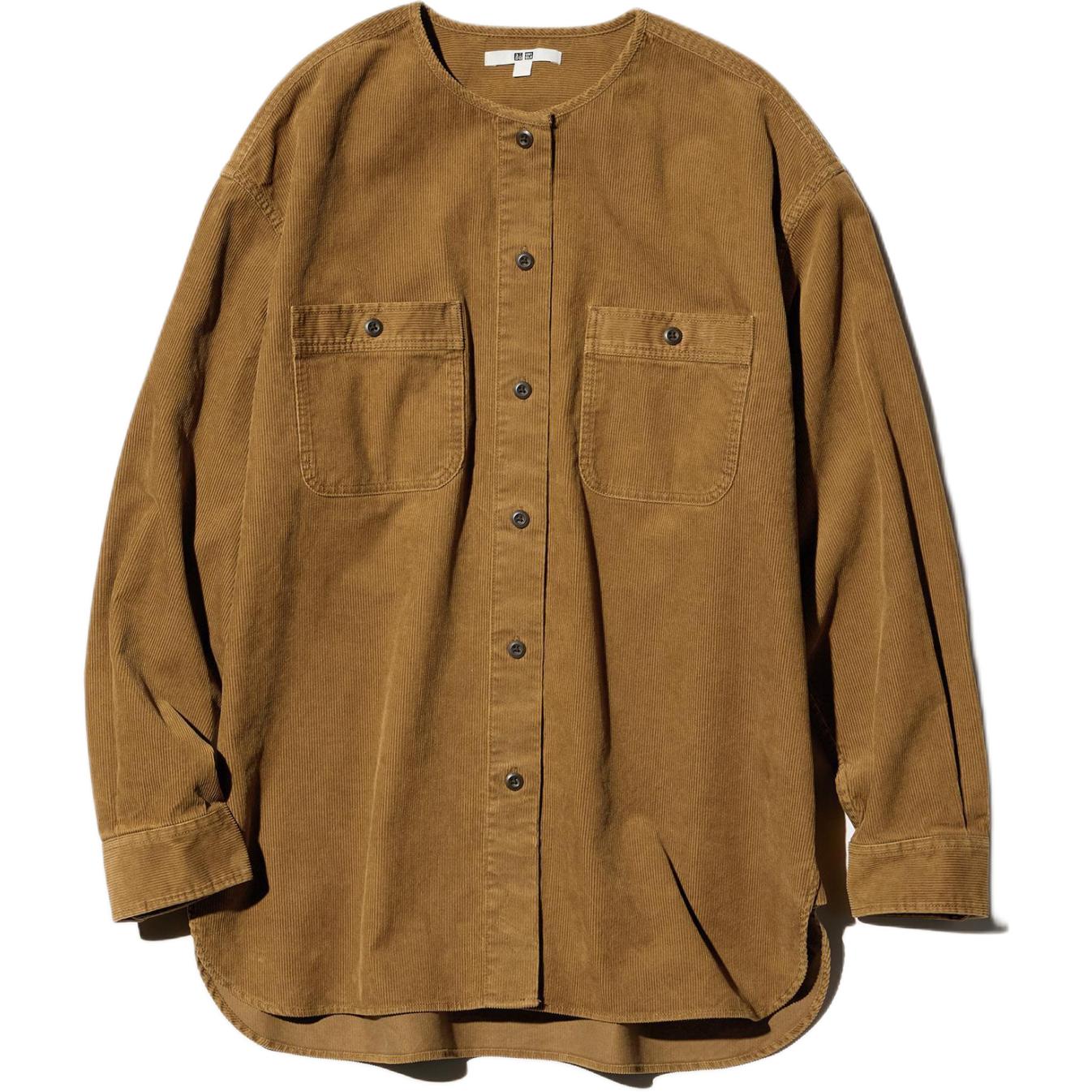 Женская куртка-рубашка UNIQLO (бежевая)