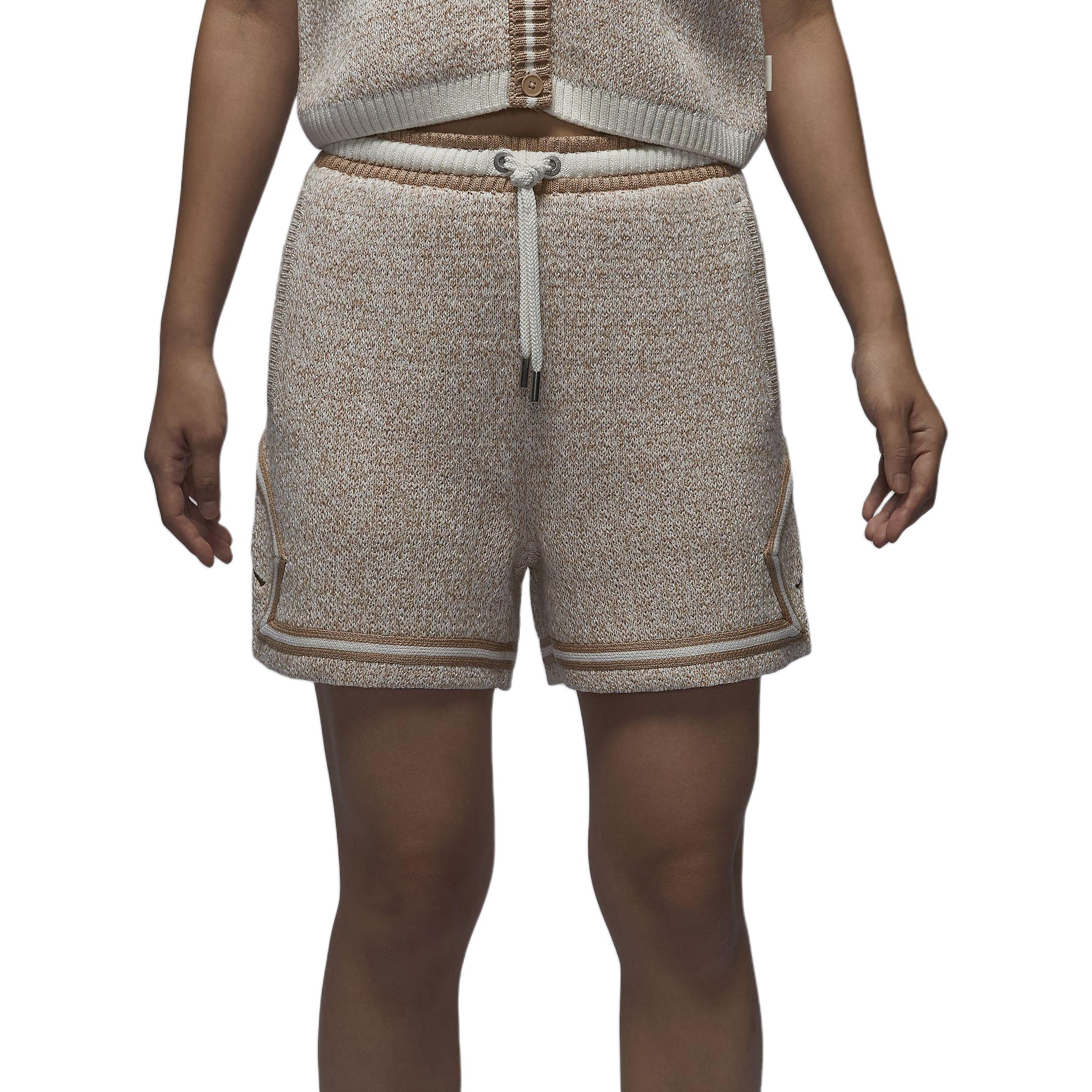 Женские шорты Jordan J AIR JRD KNIT SHORT (бежевые)