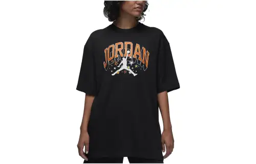 Jordan Drop Shoulder Sleeve T Shirt Women's Black