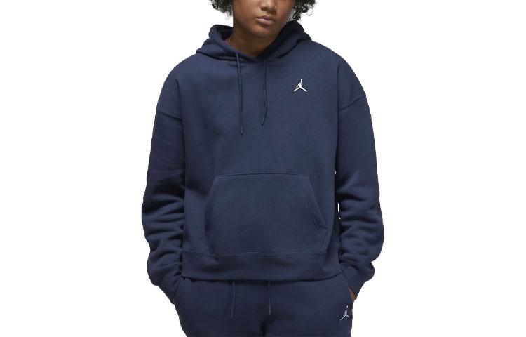 Jordan Brooklyn Sweatshirts Women's Dark Blue Hooded Moderate Regular