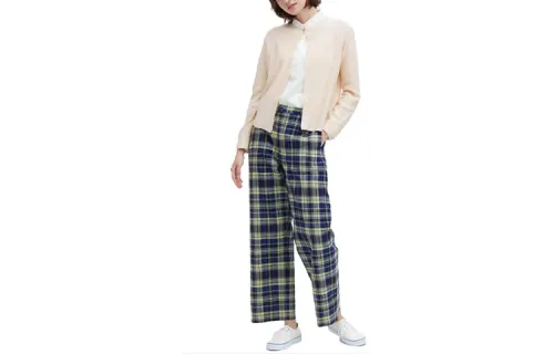 UNIQLO X INES DE LA FRESSANGE UNIQLO X Ines De La Fressange Knitwear Women's Light Beige Crew Neck Moderate Cardigan