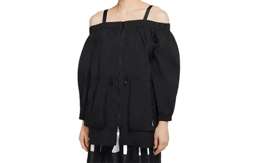 Jordan Jackets Women's Black Collarless Moderate