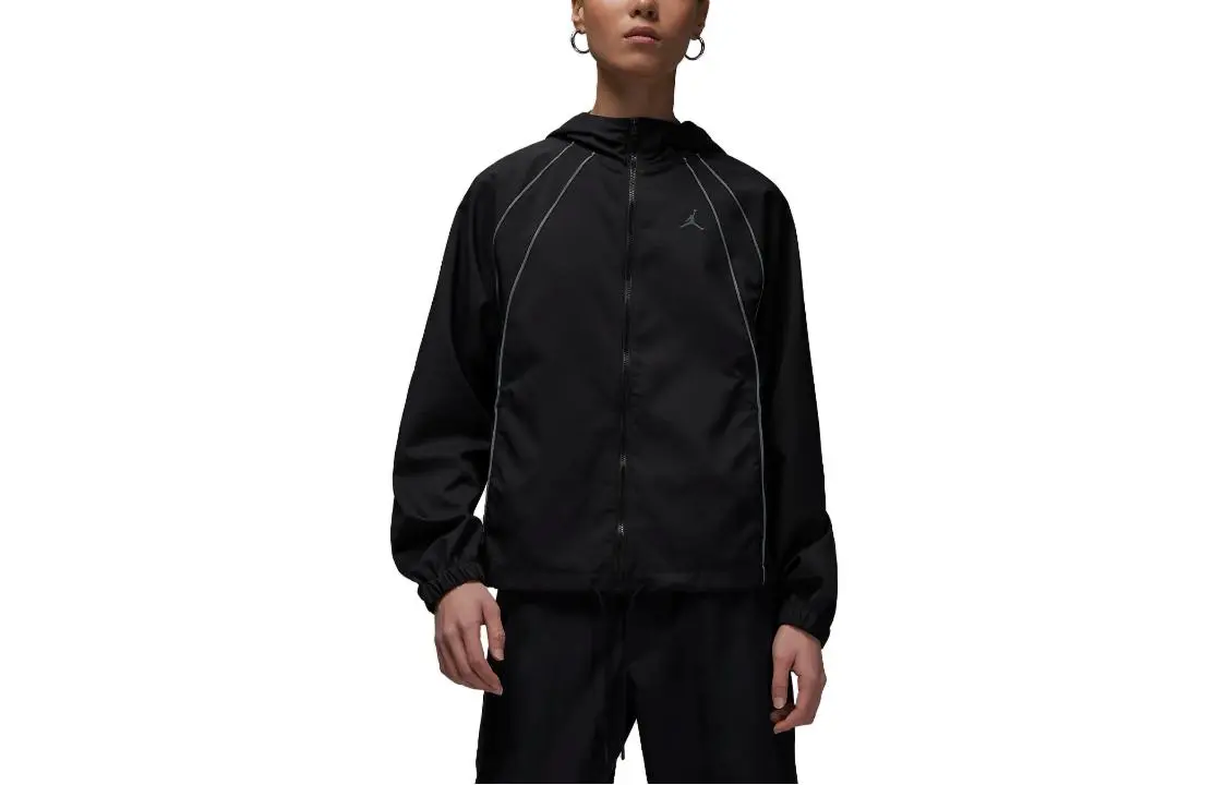 Jordan Jackets Women's Black Hooded Moderate Other