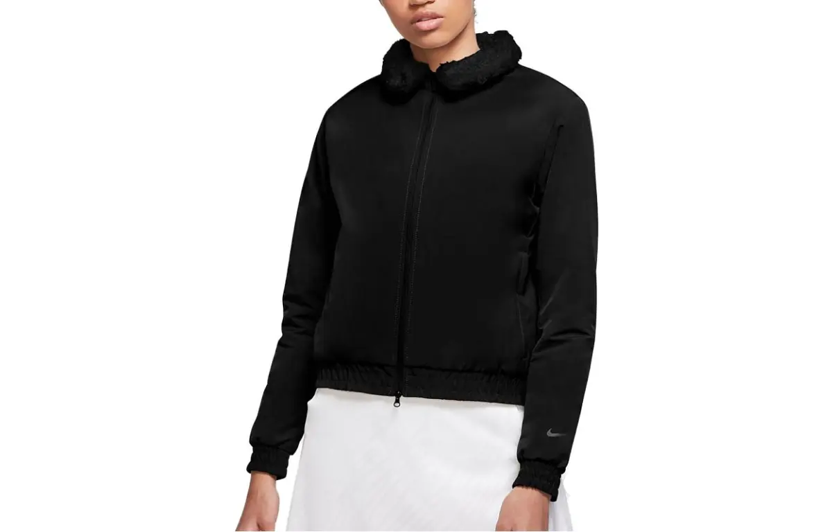 Nike Cropped Coats Women's Black Lapel Moderate