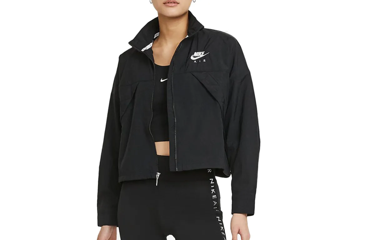Nike Cropped Coats Women's Black Stand Collar Moderate