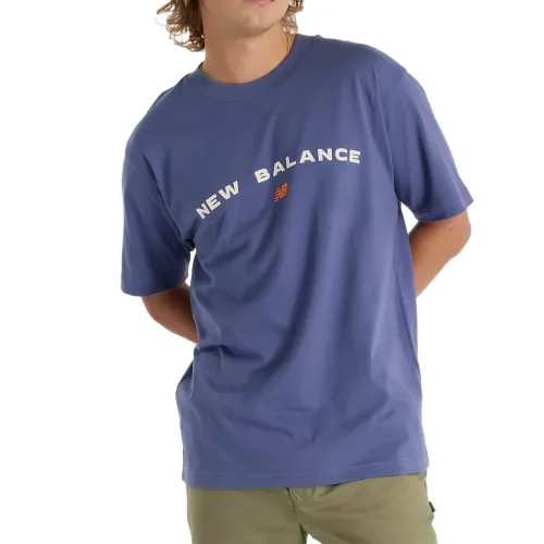 New Balance T Shirts Men's Dreamworld Crew Neck Moderate Straight Fit