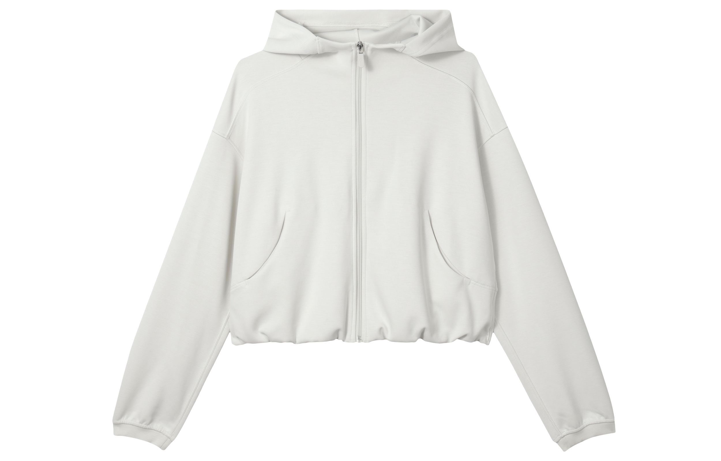 Lululemon Softstreme series solid color zipper hooded cardigan cropped jacket for women