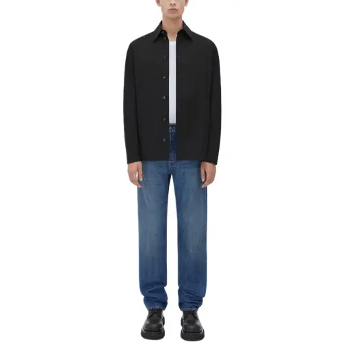 Bottega Veneta Shirts Men's Black Lapel Moderate Other