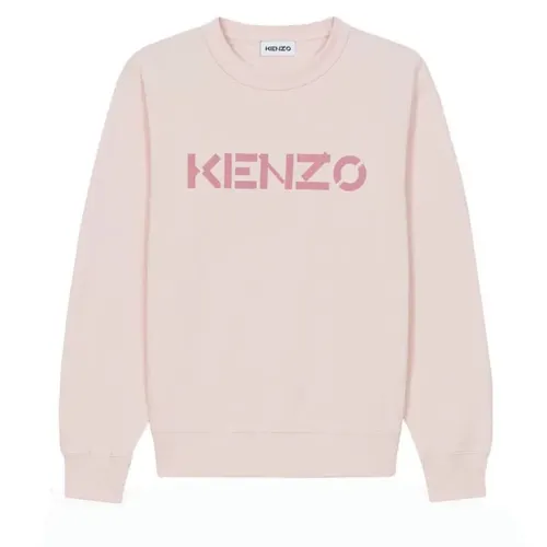 KENZO Sweatshirts Women's Pink Crew Neck Moderate Heavyweight