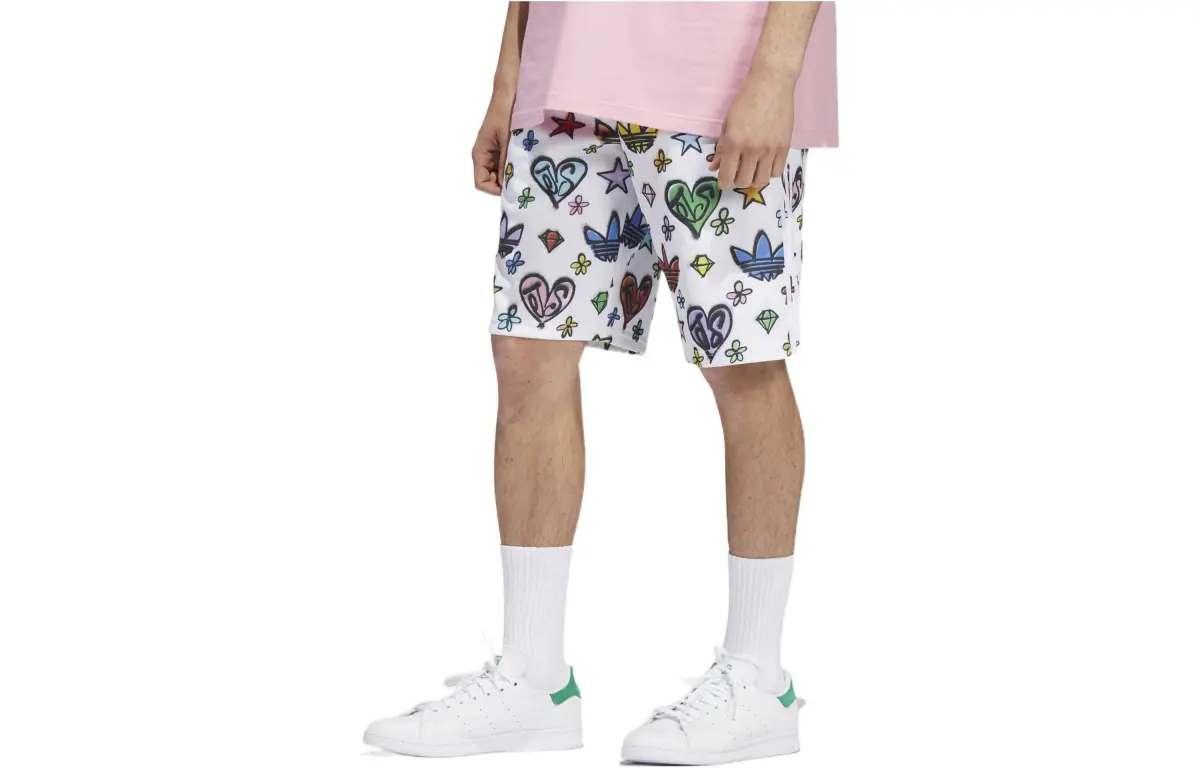 Adidas Originals JEREMY SCOTT MONOGRAM Casual Shorts Unisex White