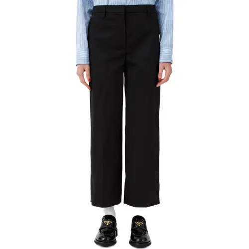 PRADA Casual Pants Women's Black Moderate Straight Fit Pants