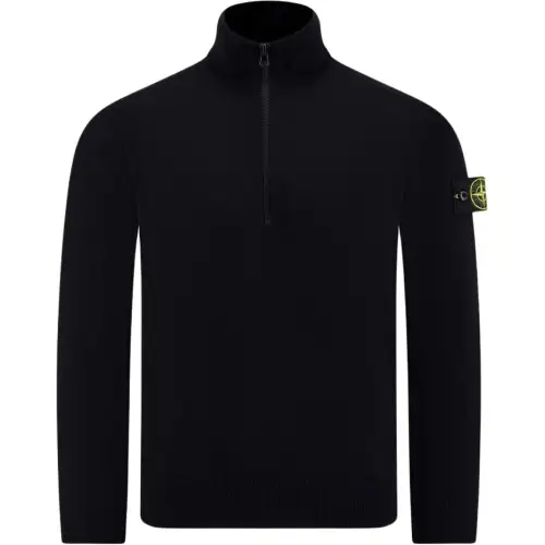 STONE ISLAND Logo Patch High Neck Jumper