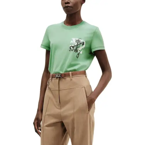 HERMES Regular T-Shirt Women's Green