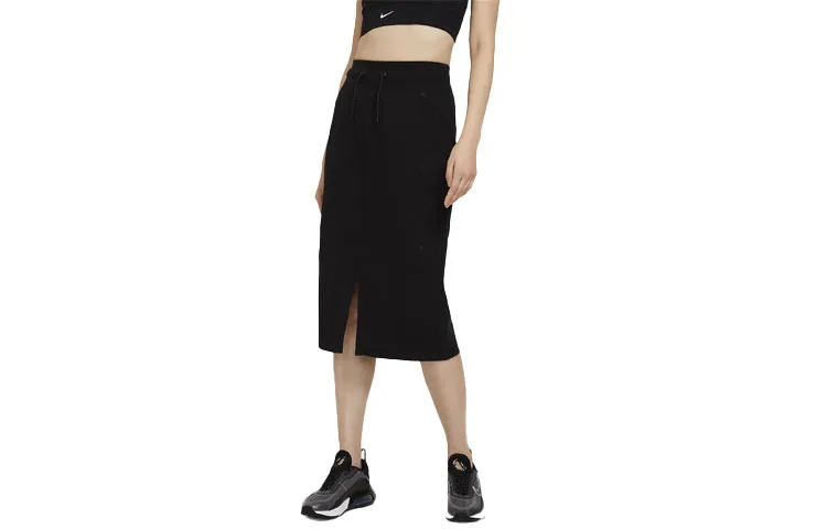 Nike Knit Long Skirts Women's Black Moderate Mid-Length Other