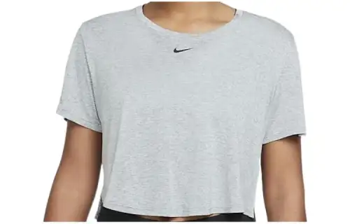 Nike T Shirts Women's Gray Crew Neck Moderate