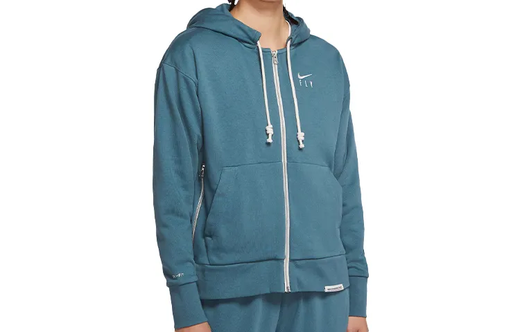 Nike Sweatshirts Women's Gray Green Hooded Moderate Regular