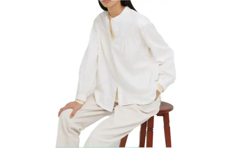 UNIQLO X IDLF Shirts Women's White Crew Neck Moderate Shirt
