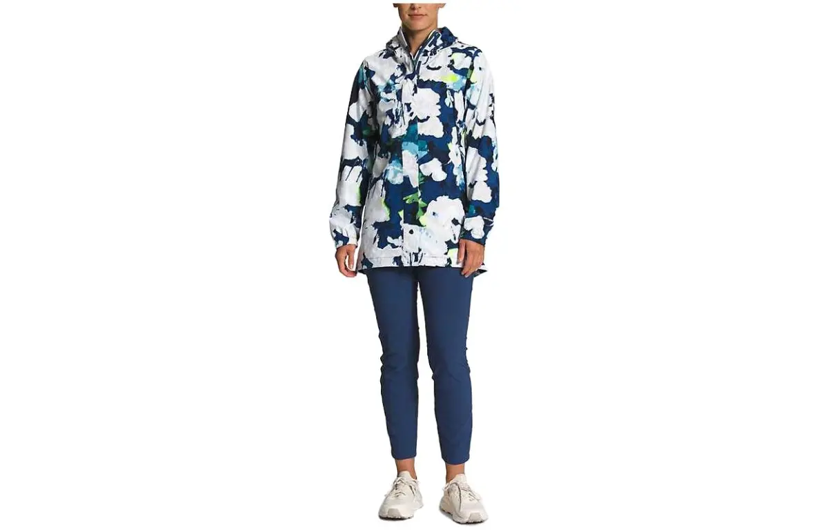 THE NORTH FACE Parka Coats Women's White Blue Hooded Moderate