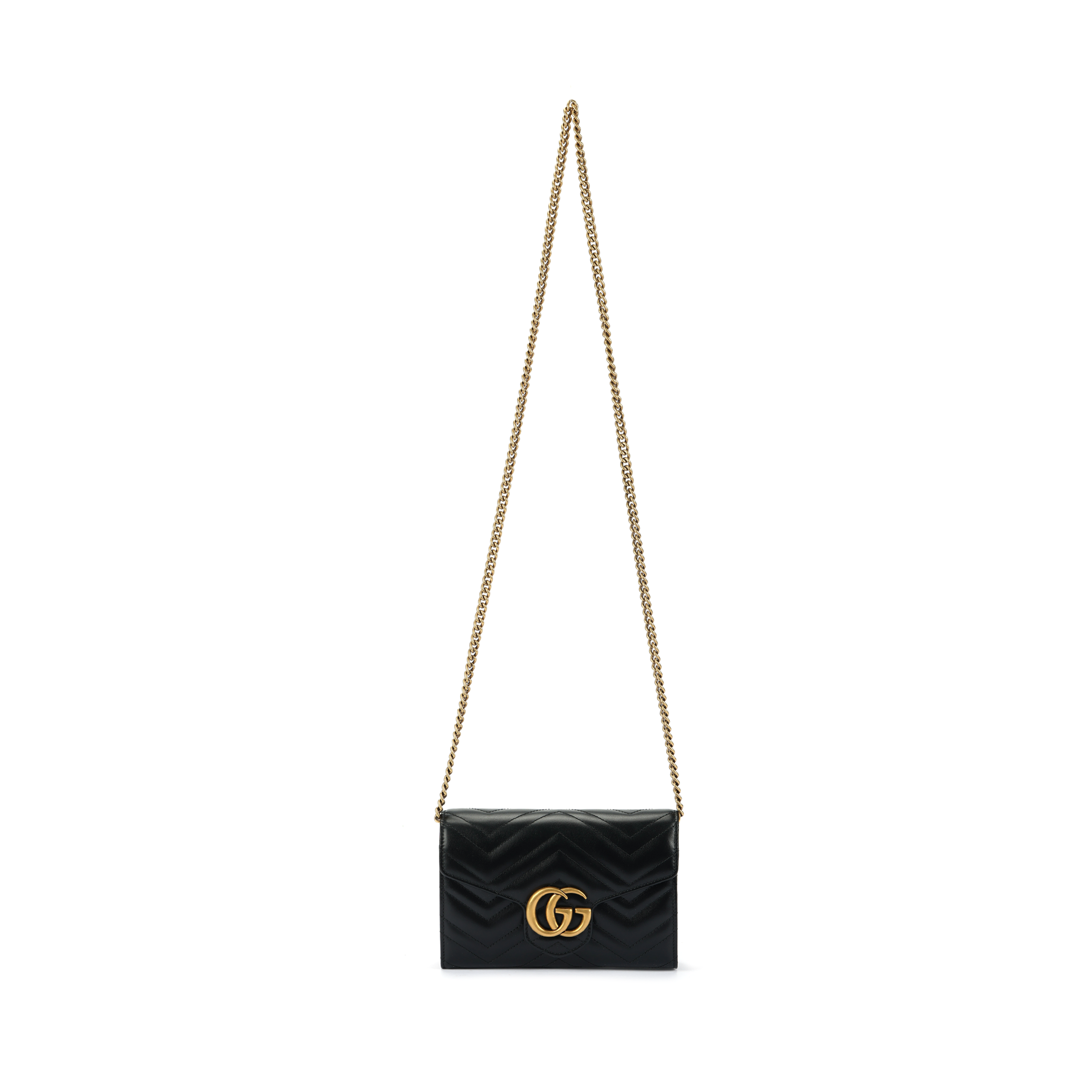 Женская сумка Gucci GG Marmont Logo (черная) — фото 1