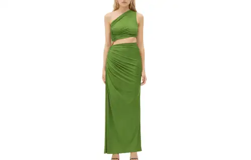 Bottega Veneta Viscose Jersey Dress With Knot Sleeveless Dress Women's Green