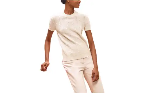 HERMES FW22 Cashmere Sweater Women's Beige