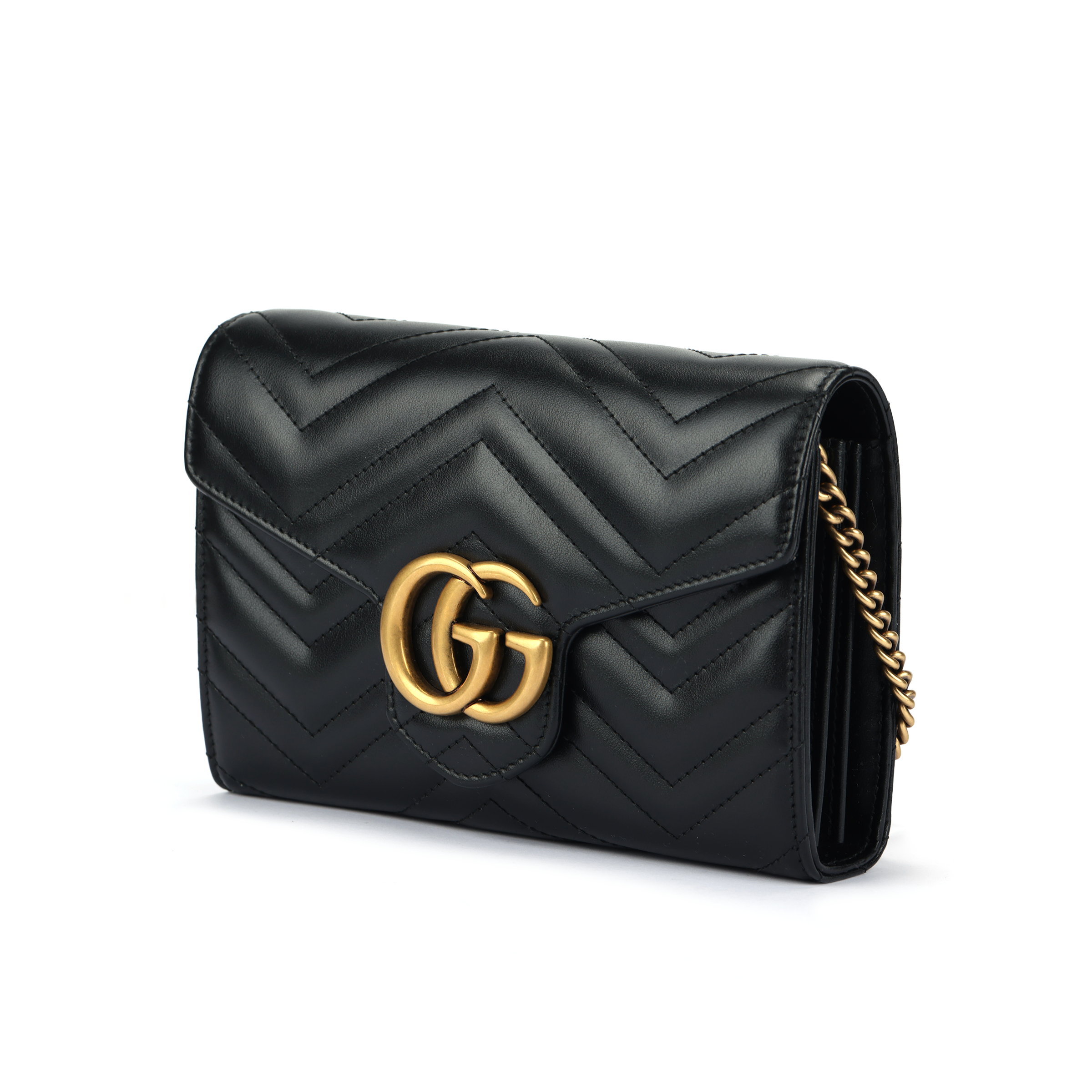 Женская сумка Gucci GG Marmont Logo (черная) — фото 2