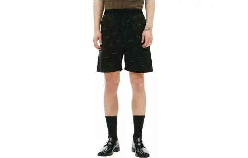 Balenciaga All Over Logo Bermuda Shorts