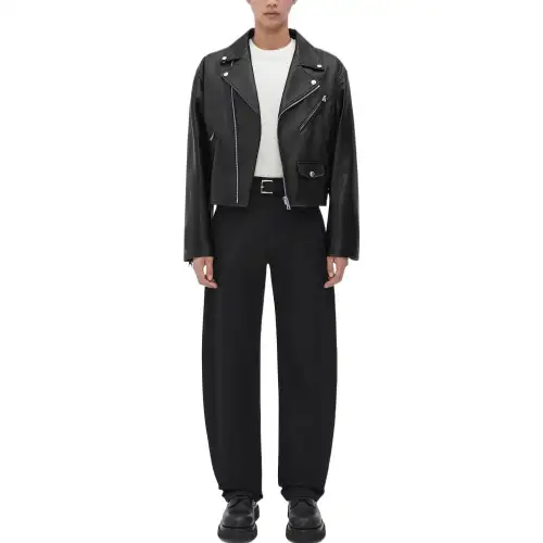 Bottega Veneta SS23 Leather Jacket Men's Black
