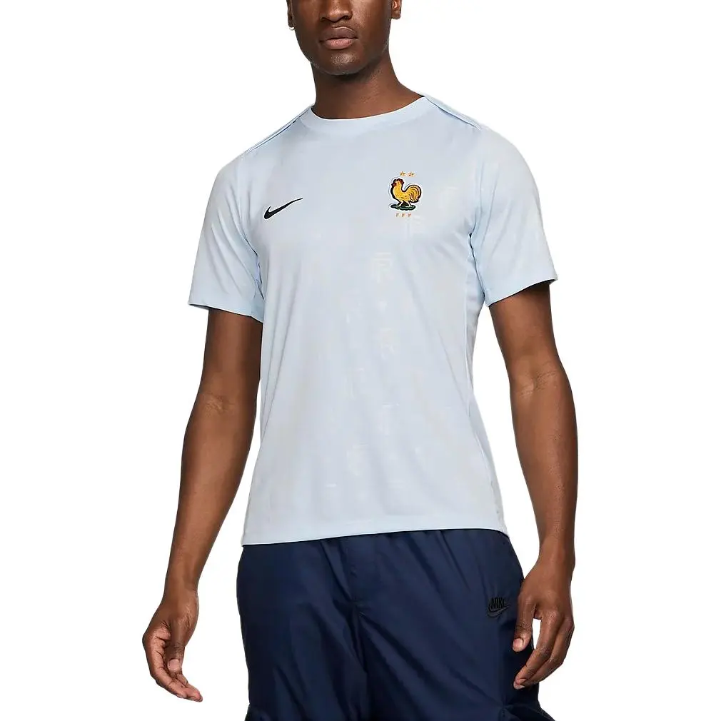 Nike France National Team Soccer Jersey Men's Half Blue/Black Blue