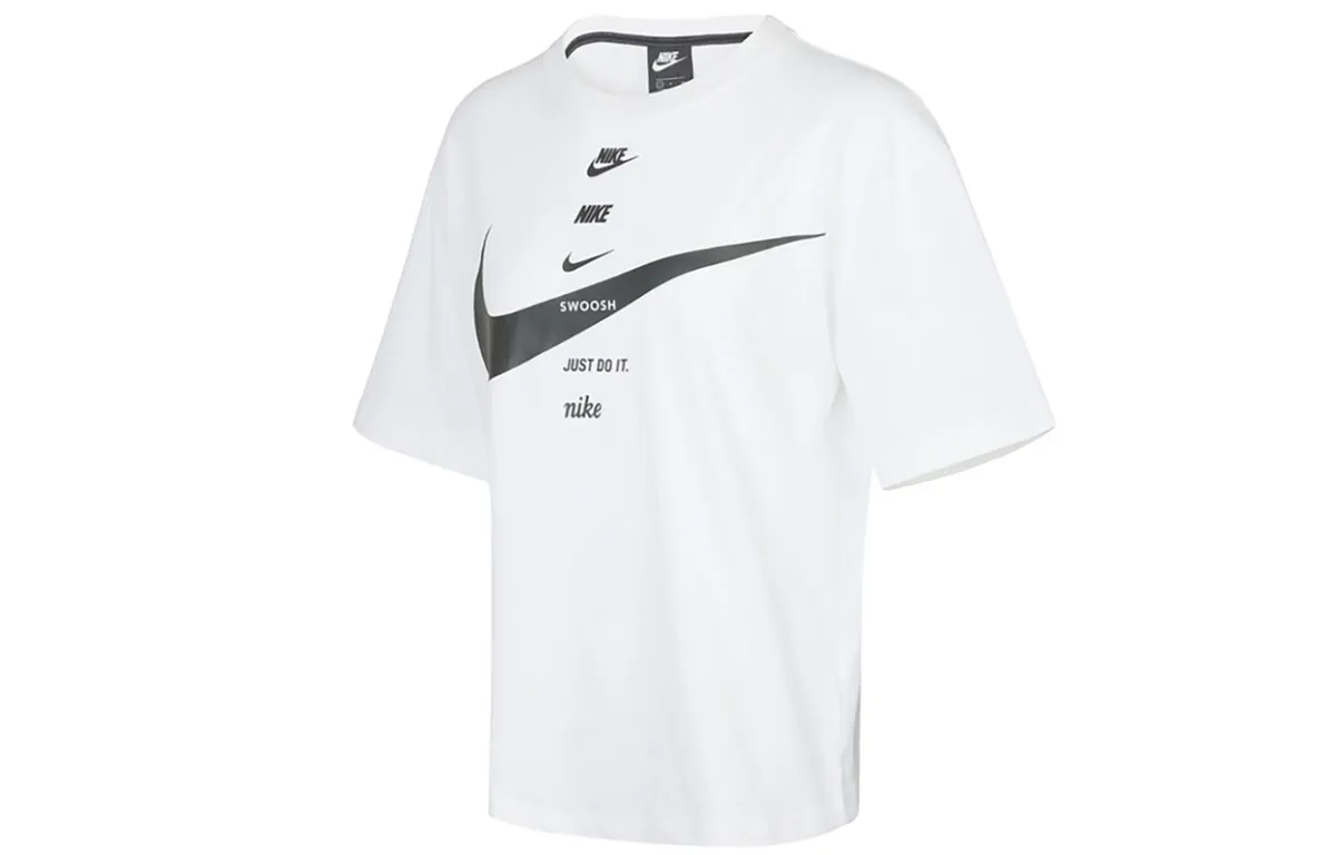 Nike Drop Shoulder Sleeve T Shirt Women's White